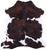 Tricolor Natural Cowhide Rug - Large 6'11"H x 6'5"W