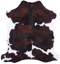 Thumbnail for Tricolor Natural Cowhide Rug - Large 6'11