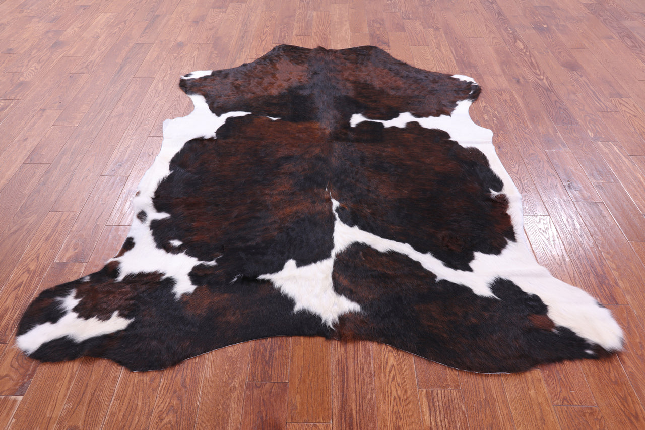 Tricolor Natural Cowhide Rug - Large 6'11"H x 6'5"W