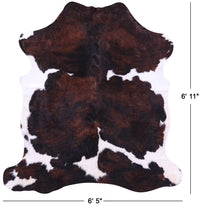 Thumbnail for Tricolor Natural Cowhide Rug - Large 6'11