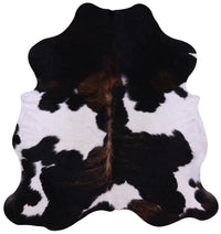 Thumbnail for Tricolor Natural Cowhide Rug - Large 6'6