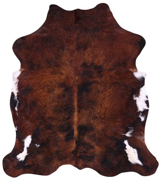 Tricolor Natural Cowhide Rug - XLarge 7'1"H x 6'3"W