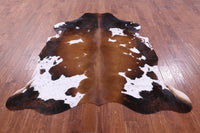 Thumbnail for Tricolor Natural Cowhide Rug - Large 6'11