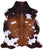 Tricolor Natural Cowhide Rug - Large 6'11"H x 6'0"W