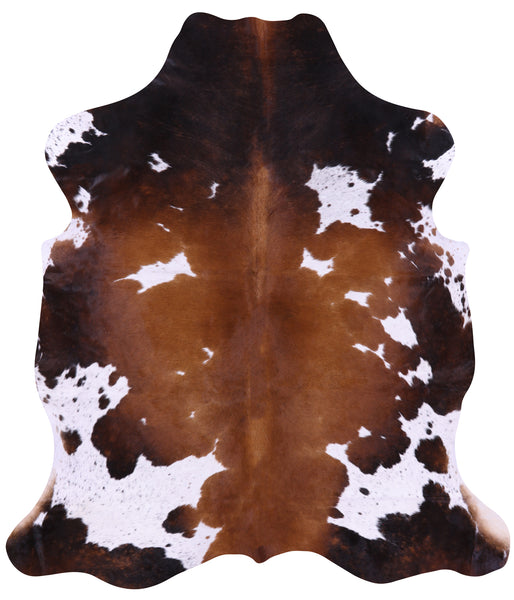 Tricolor Natural Cowhide Rug - Large 6'11"H x 6'0"W