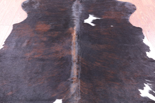 Tricolor Natural Cowhide Rug - Large 6'9