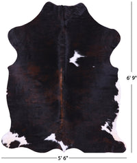 Thumbnail for Tricolor Natural Cowhide Rug - Large 6'9