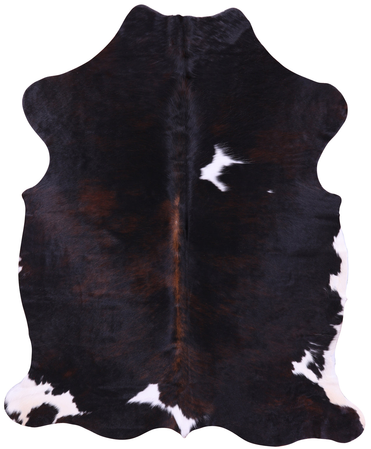 Tricolor Natural Cowhide Rug - Large 6'9"H x 5'6"W