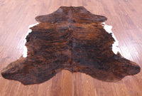 Thumbnail for Brindle Natural Cowhide Rug - Large 6'10