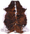 Tricolor Natural Cowhide Rug - Large 6'10"H x 5'10"W