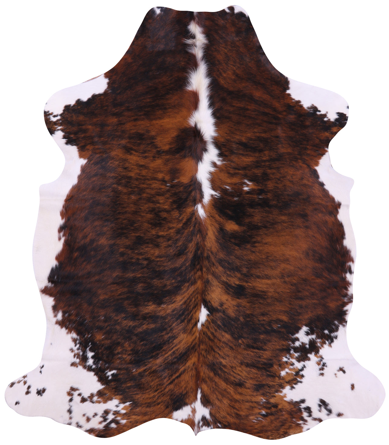 Tricolor Natural Cowhide Rug - Large 6'10"H x 5'10"W