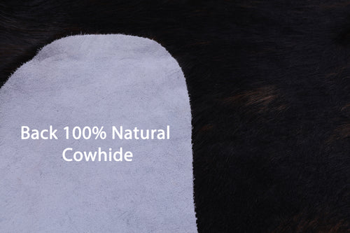 Dark Brindle Natural Cowhide Rug - Large 6'7
