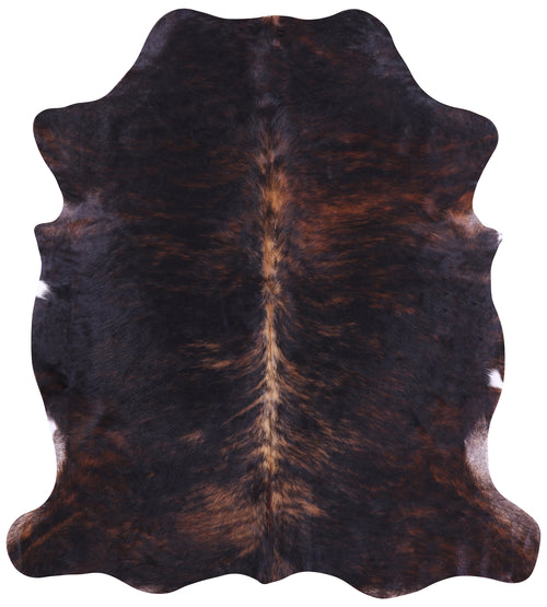 Dark Brindle Natural Cowhide Rug - Large 6'7