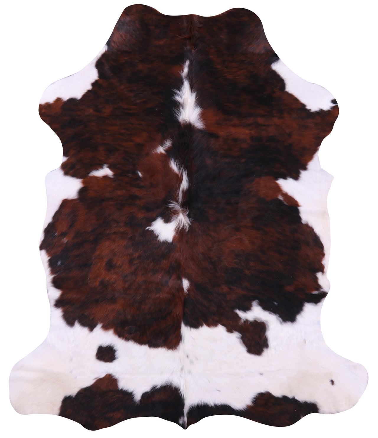 Tricolor Natural Cowhide Rug - Large 6'8"H x 5'6"W