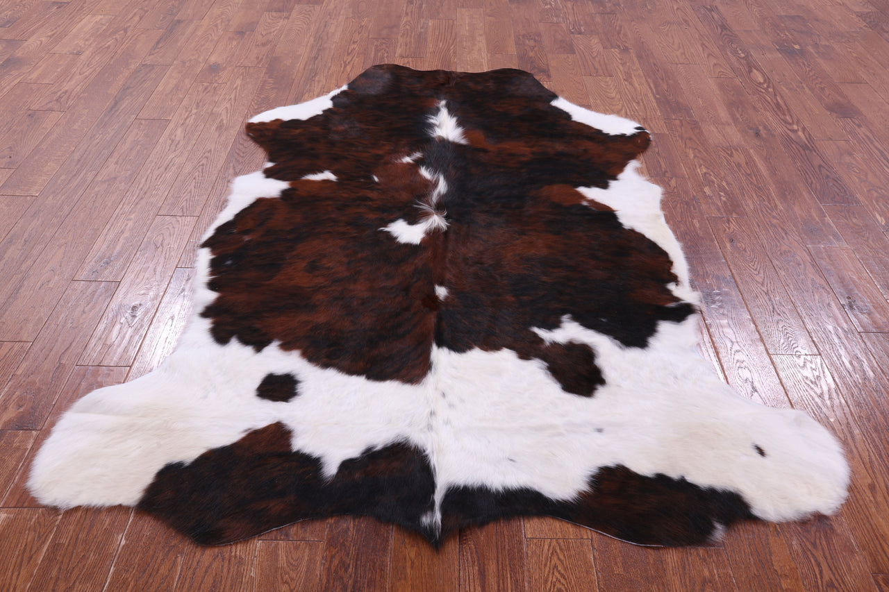 Tricolor Natural Cowhide Rug - Large 6'8"H x 5'6"W