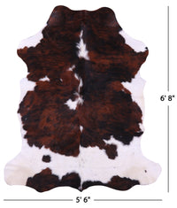 Thumbnail for Tricolor Natural Cowhide Rug - Large 6'8