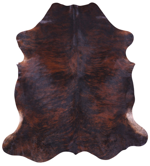 Dark Brindle Natural Cowhide Rug - Large 6'10