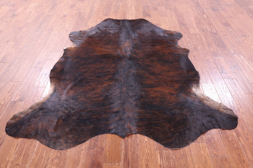 Dark Brindle Natural Cowhide Rug - Large 6'10