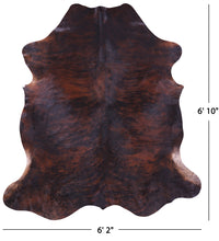 Thumbnail for Brindle Natural Cowhide Rug - Large 6'10