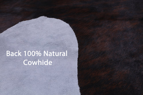 Dark Brindle Natural Cowhide Rug - Large 6'10