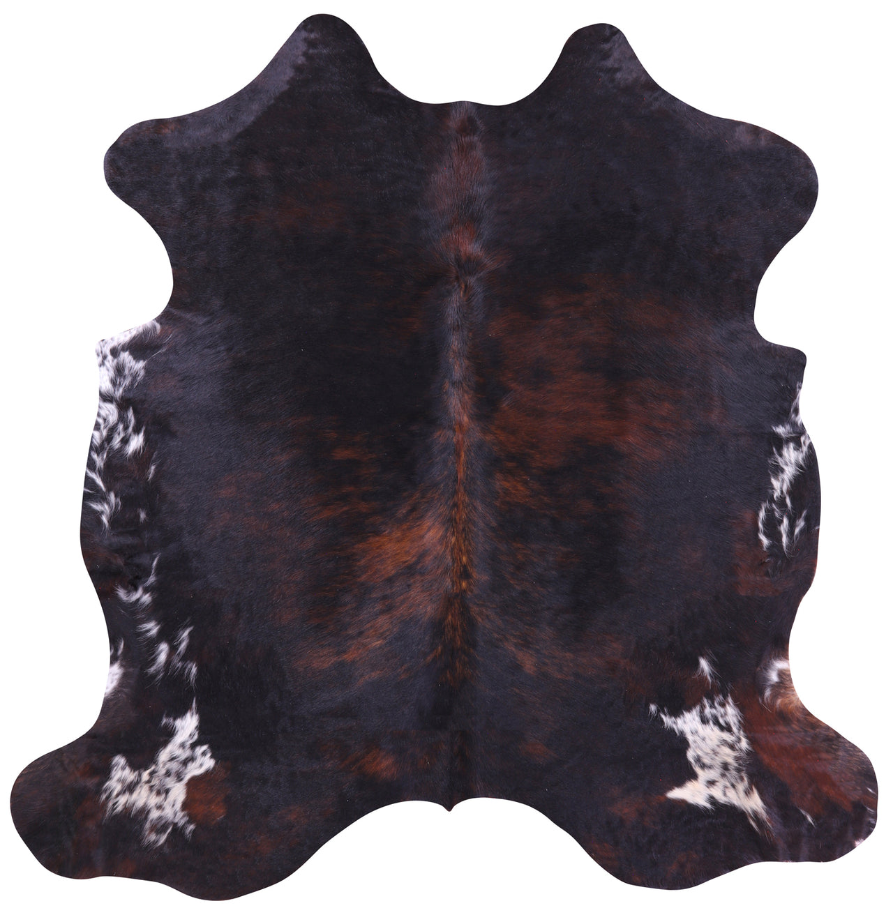 Tricolor Natural Cowhide Rug - Large 6'8"H x 6'6"W