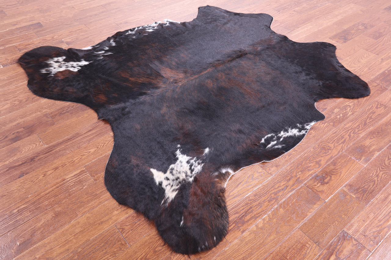 Tricolor Natural Cowhide Rug - Large 6'8"H x 6'6"W