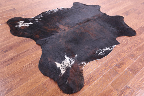 Tricolor Natural Cowhide Rug - Large 6'8