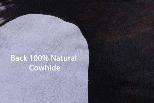 Tricolor Natural Cowhide Rug - Large 6'8