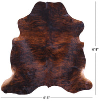 Thumbnail for Brindle Natural Cowhide Rug - Large 6'8