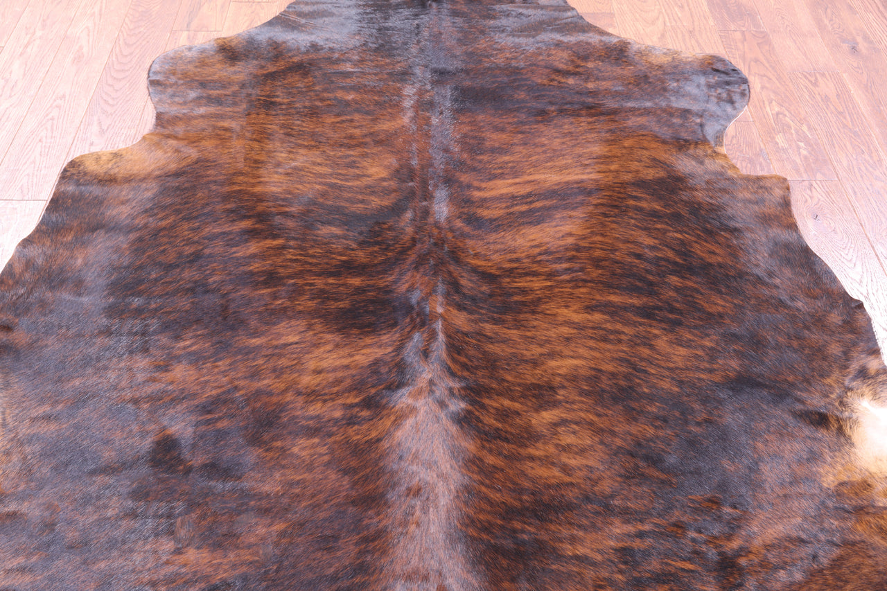 Brindle Natural Cowhide Rug - Large 6'8"H x 6'5"W