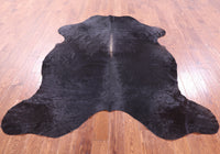 Thumbnail for Black Natural Cowhide Rug - XLarge 7'0