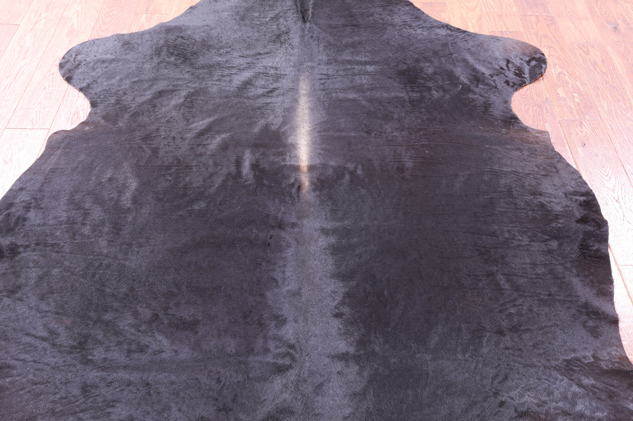 Black Natural Cowhide Rug - XLarge 7'0"H x 6'1"W