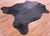 Black Natural Cowhide Rug - XLarge 7'0"H x 6'1"W