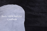 Thumbnail for Black Natural Cowhide Rug - XLarge 7'0