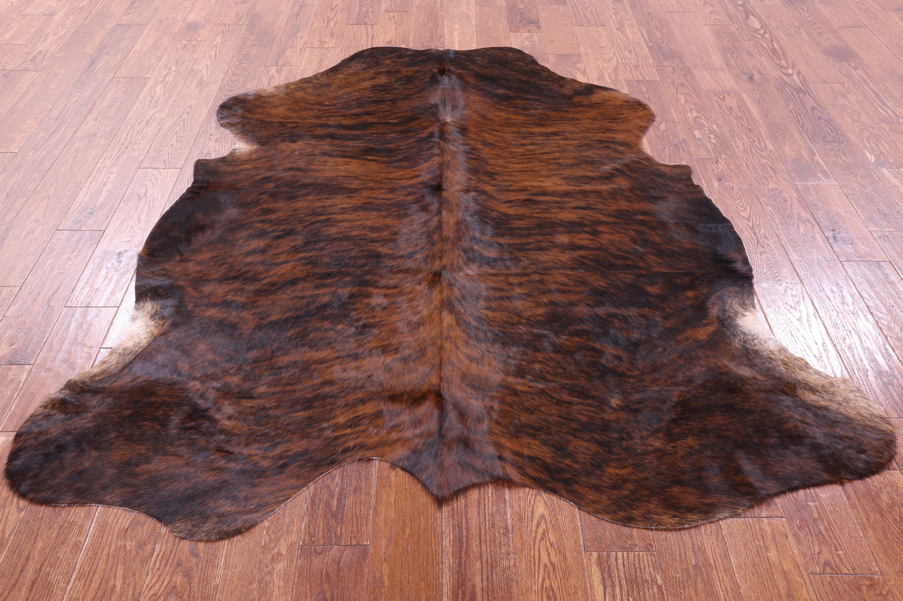 Brindle Natural Cowhide Rug - Large 6'5"H x 5'9"W