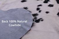 Thumbnail for Black & White Salt & Pepper Natural Cowhide Rug - Large 6'8