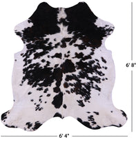 Thumbnail for Black & White Salt & Pepper Natural Cowhide Rug - Large 6'8