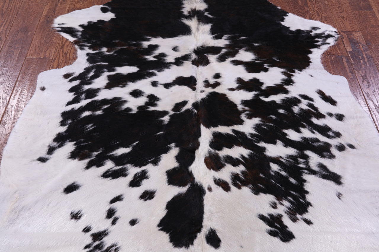 Black & White Salt & Pepper Natural Cowhide Rug - Large 6'8"H x 6'4"W