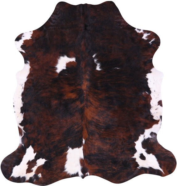 Tricolor Natural Cowhide Rug - Large 6'11"H x 6'7"W