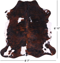 Thumbnail for Tricolor Natural Cowhide Rug - Large 6'11