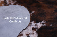Thumbnail for Tricolor Natural Cowhide Rug - Large 6'6