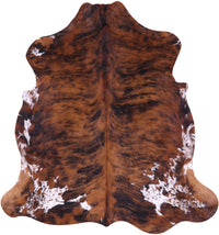 Thumbnail for Tricolor Natural Cowhide Rug - Large 6'6