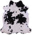 Black & White Natural Cowhide Rug - Large 6'7"H x 5'10"W