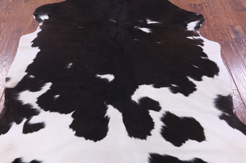 Brown & White Natural Cowhide Rug - X-Large 7'0
