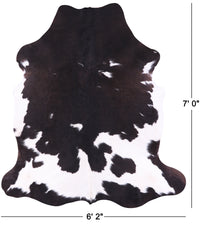 Thumbnail for Brown & White Natural Cowhide Rug - XLarge 7'0