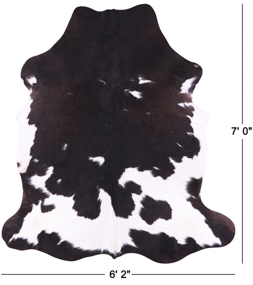 Brown & White Natural Cowhide Rug - X-Large 7'0