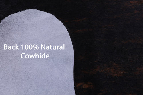 Dark Brindle Natural Cowhide Rug - Large 6'9