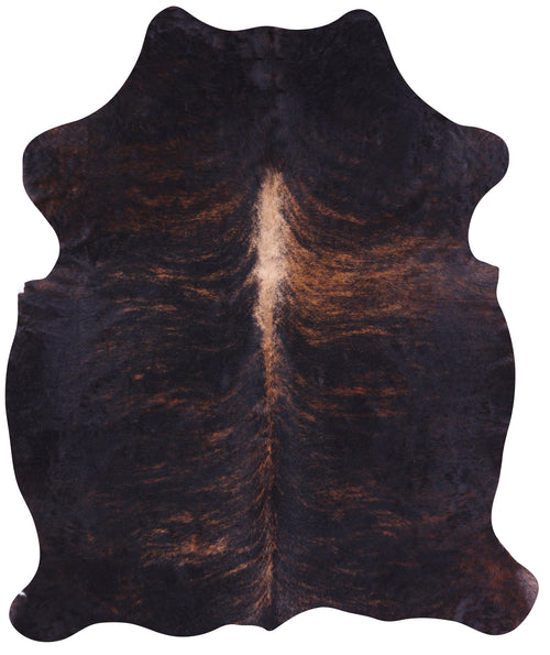 Dark Brindle Natural Cowhide Rug - Large 6'9