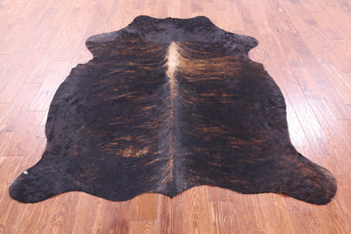 Dark Brindle Natural Cowhide Rug - Large 6'9