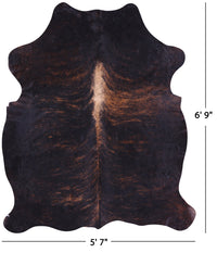 Thumbnail for Brindle Natural Cowhide Rug - Large 6'9